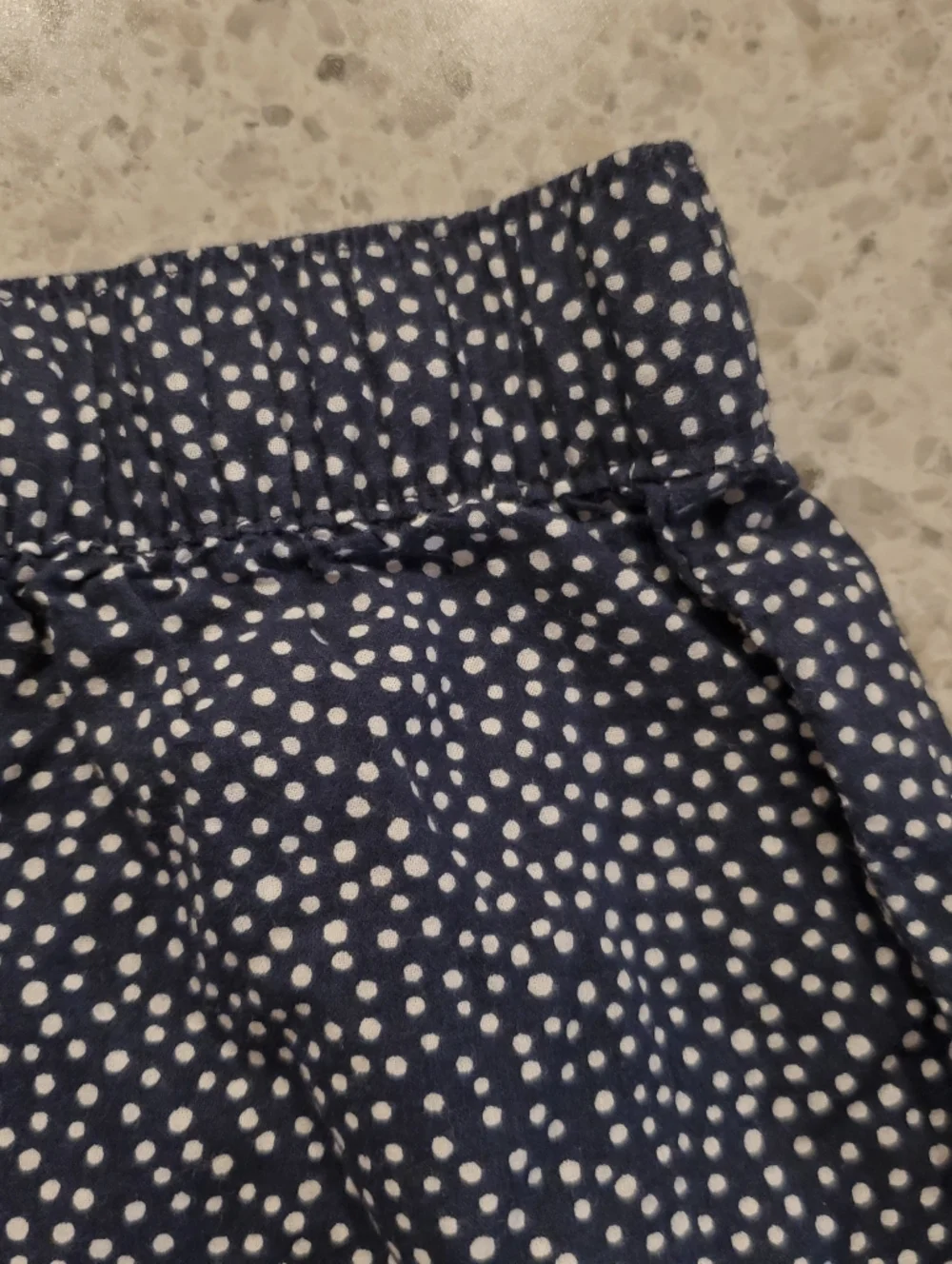 Gap Body Medium Cotton shorts Navy White polka Dots Oversized Flowy Wide Leg - Picture 10 of 15